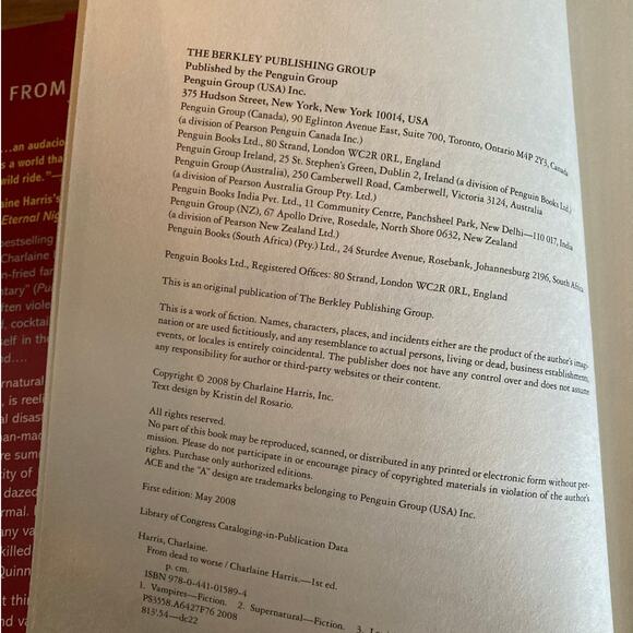 From Dead to Worse by Charlaine Harris | 2008 | True Blood | Sookie Stackhouse - Picture 3 of 4